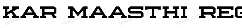 Kar Maasthi Regular字体转换
